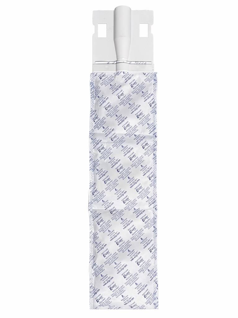 Full view of custom container desiccant bag with connector